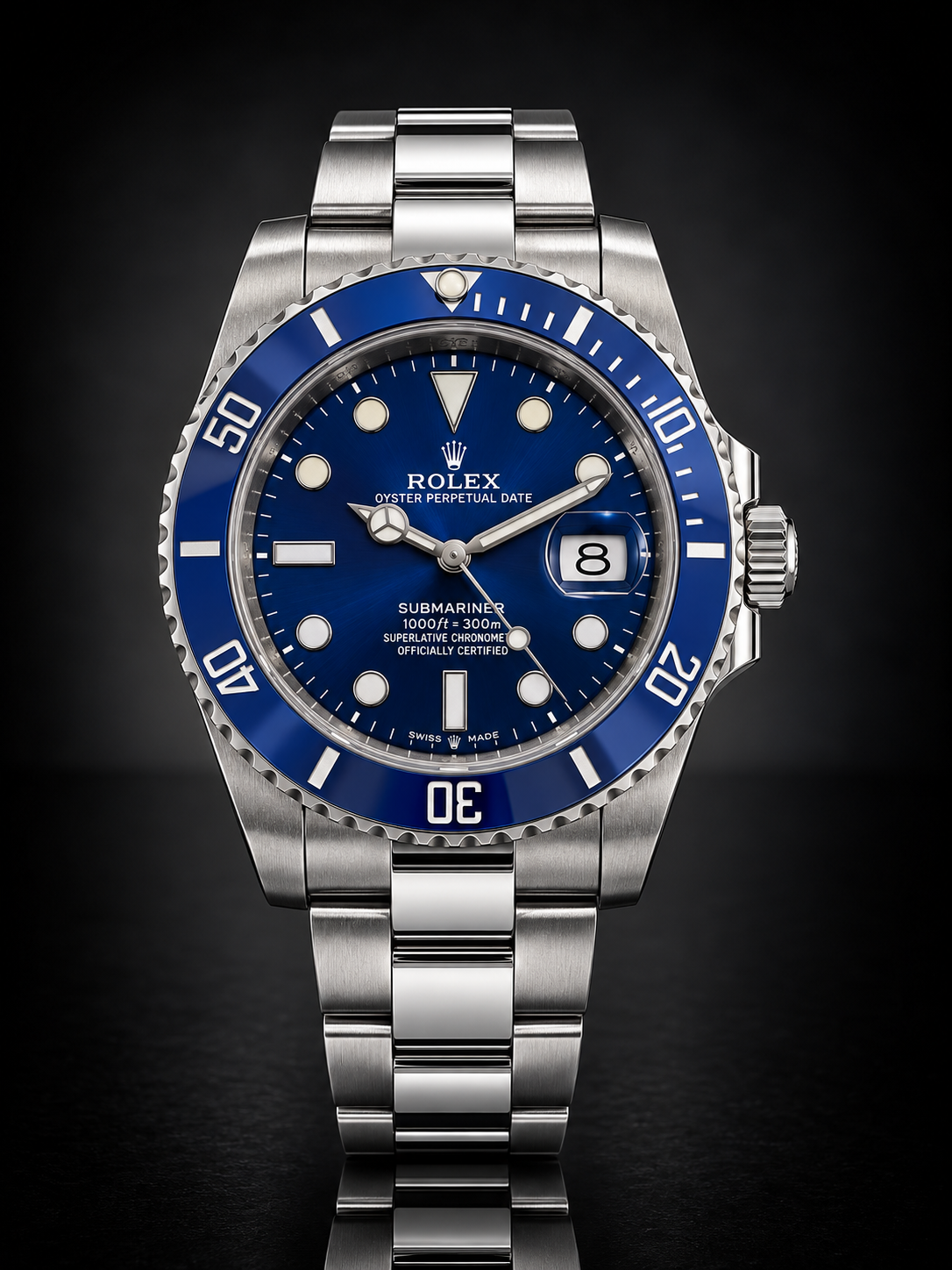 Rolex Submariner, Automatic, Blue Dial, Ceramic Bezel, Steel Case (41mm)