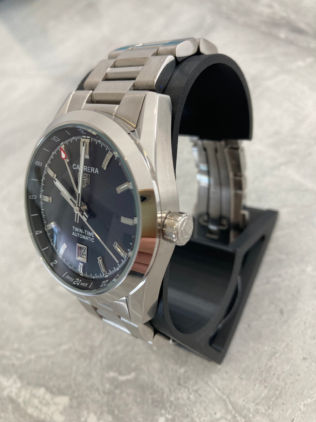 TAG Heuer Carrera Twin-Time, Automatic, Blue Dial, GMT Display, Steel Case (41mm)