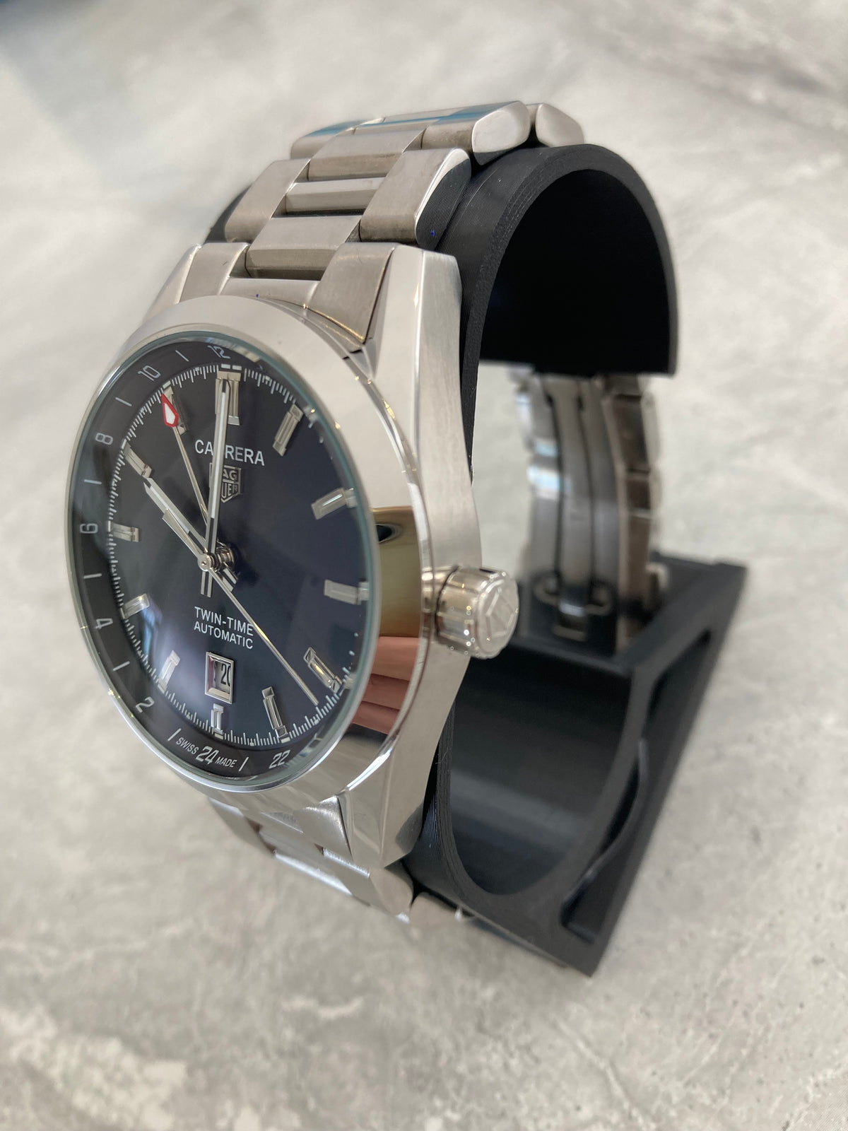 TAG Heuer Carrera Twin-Time, Automatic, Blue Dial, GMT Display, Steel Case (41mm)