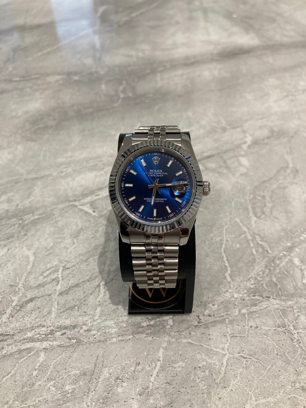 Rolex Datejust, Automatic, Blue Dial, Fluted Bezel, Steel Case (41mm)