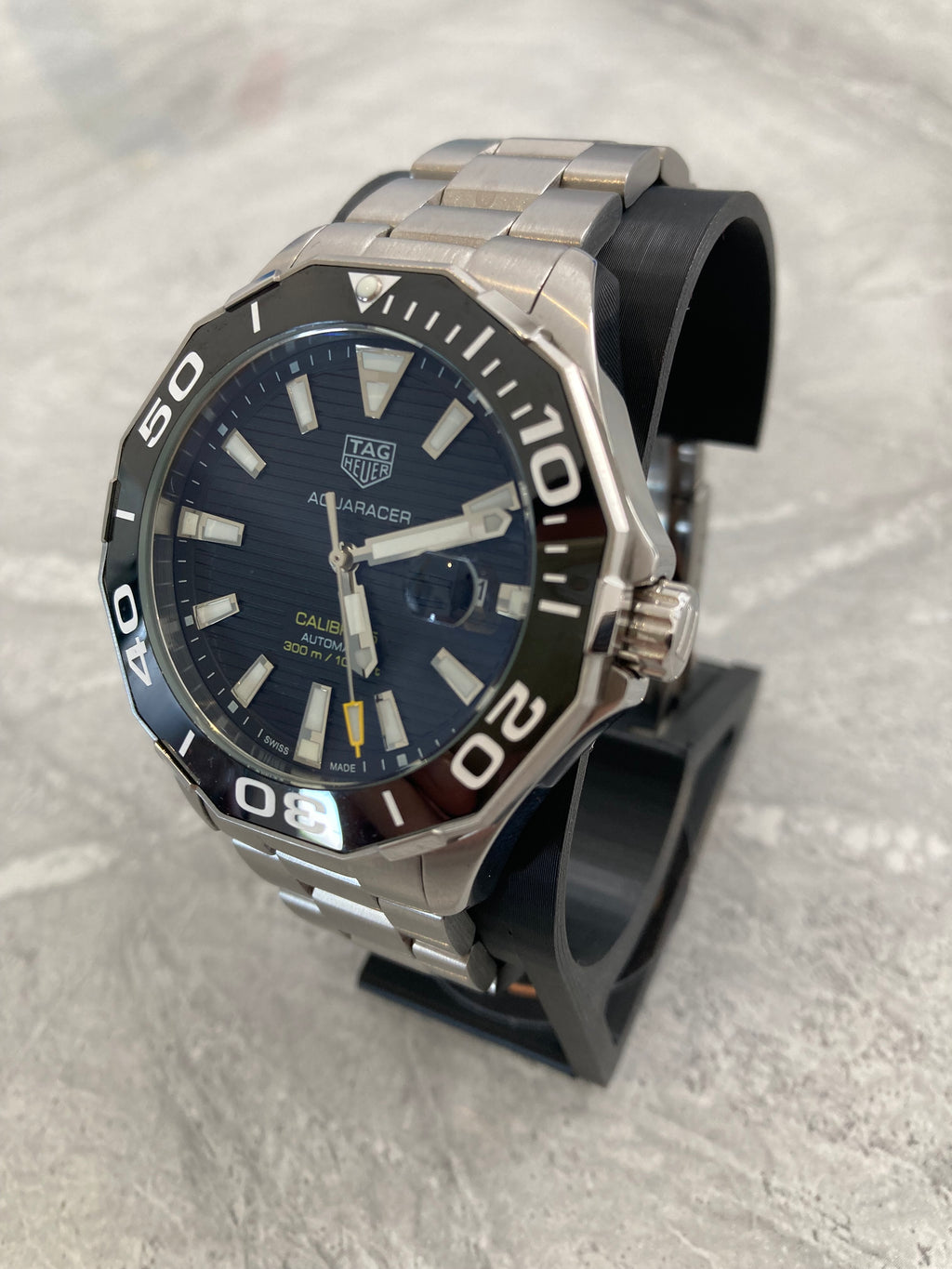 TAG Heuer Aquaracer, Automatic, Black Dial, Steel Bezel, Steel Case (43mm)