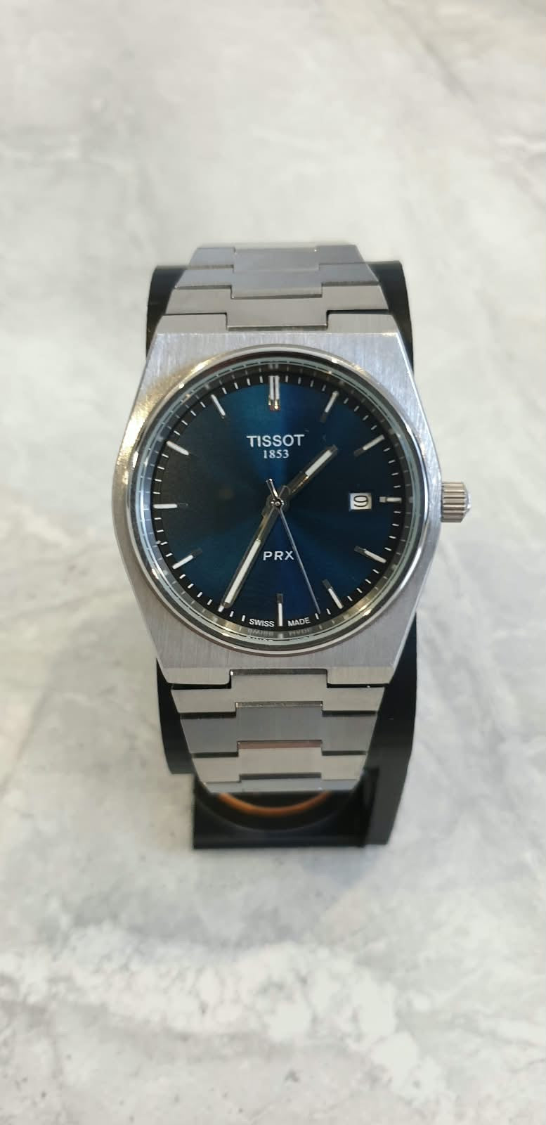 Tissot PRX, Quartz, Blue Dial, Stainless Steel Case & Bracelet (40mm)