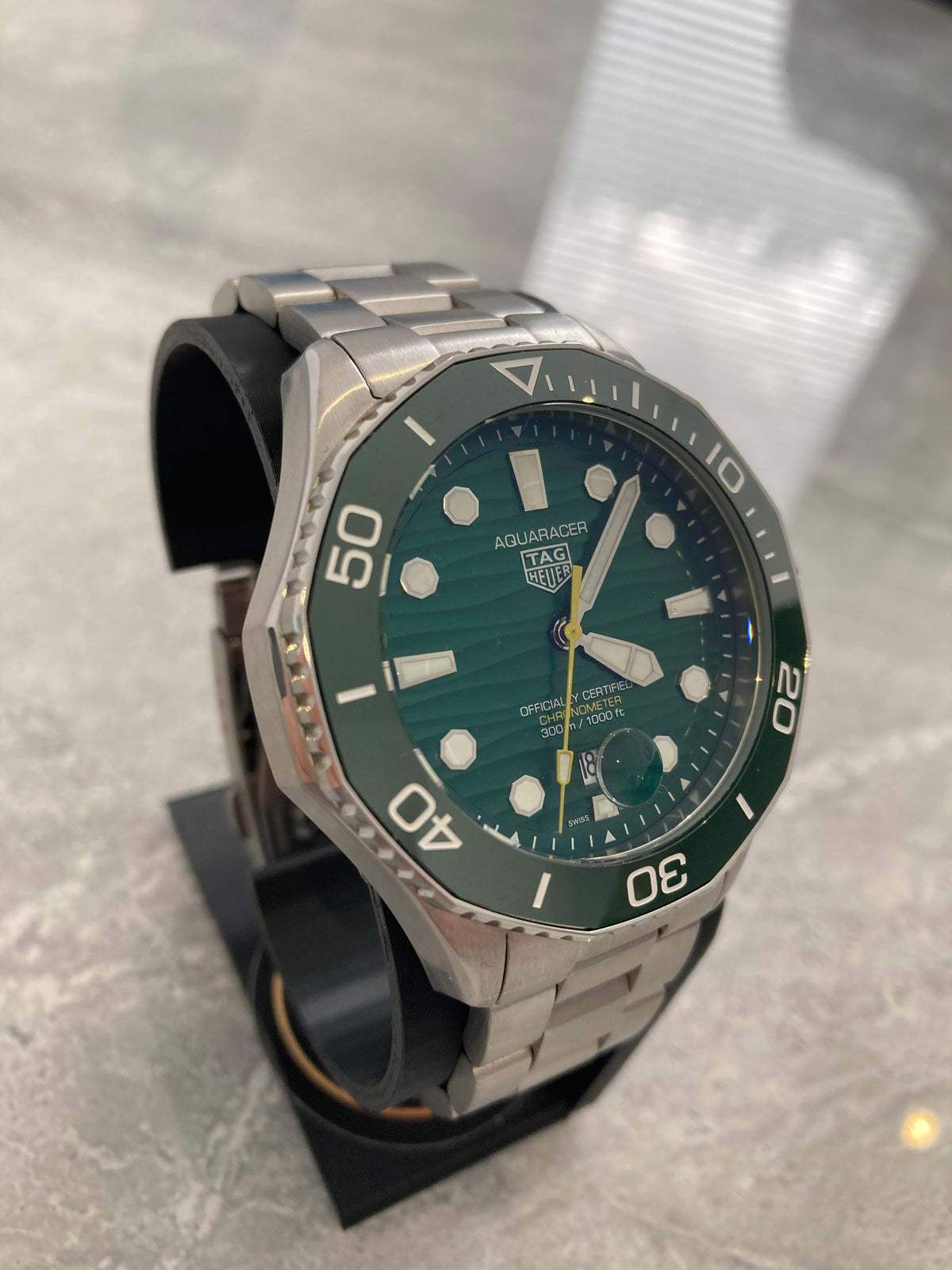 TAG Heuer Aquaracer, Automatic, Green Dial, Green Bezel, Steel Case (43mm)