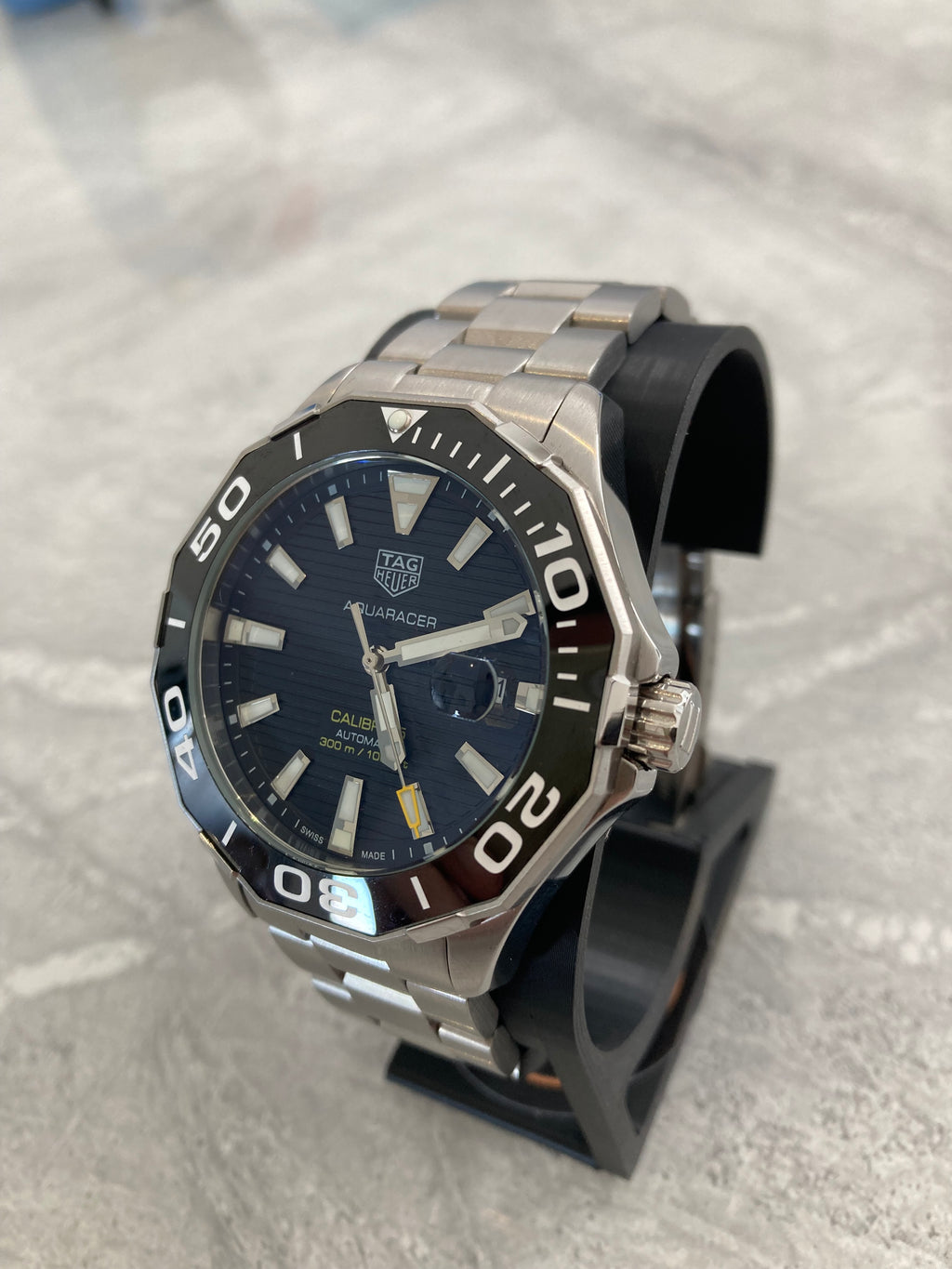 TAG Heuer Aquaracer, Automatic, Black Dial, Steel Bezel, Steel Case (43mm)