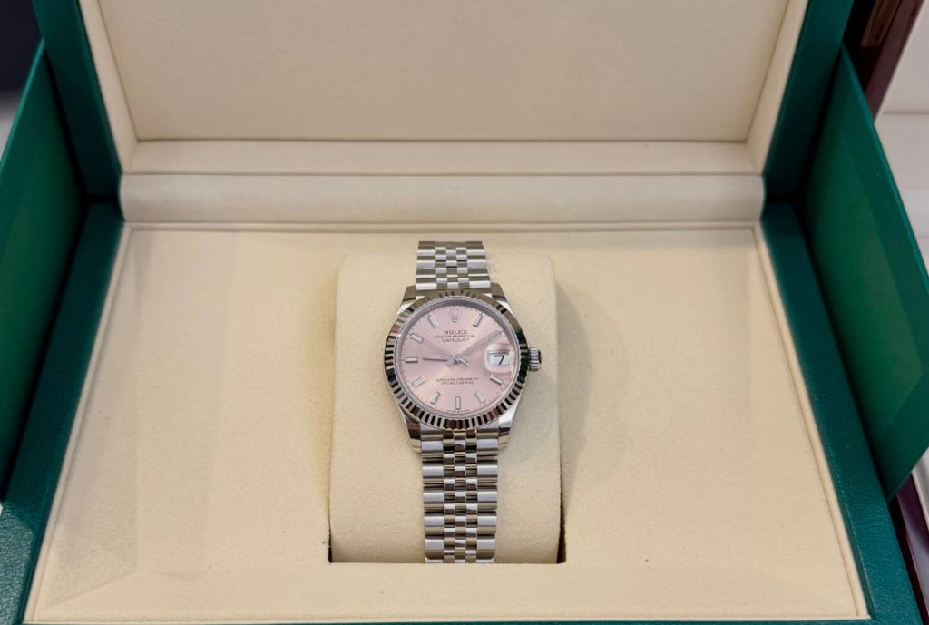 Rolex Datejust, Automatic, Pink Dial, Fluted Bezel, Steel Case (31mm)