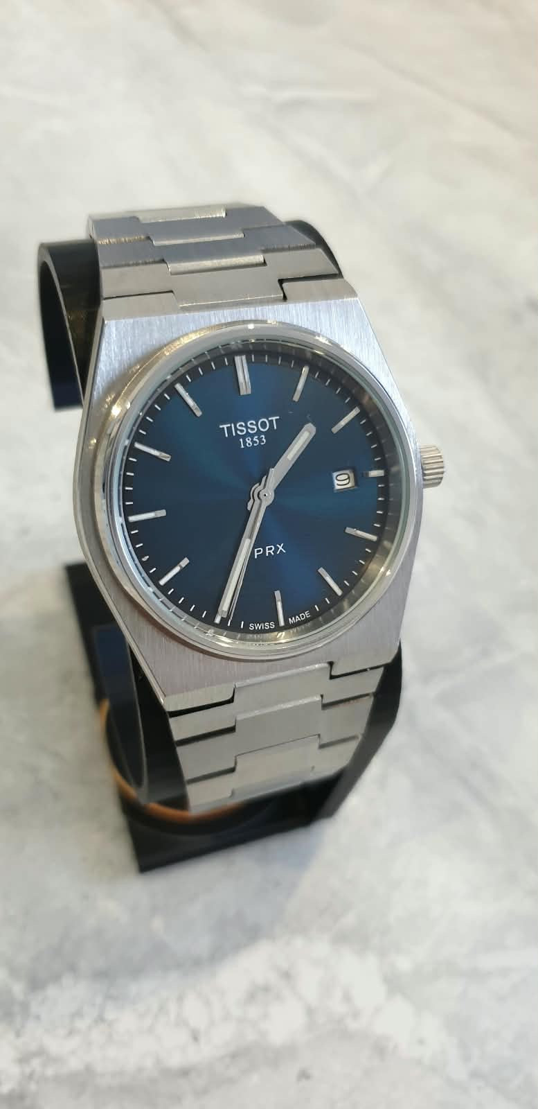 Tissot PRX, Quartz, Blue Dial, Stainless Steel Case & Bracelet (40mm)