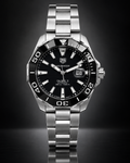 TAG Heuer Aquaracer, Automatic, Black Dial, Steel Bezel, Steel Case (43mm)