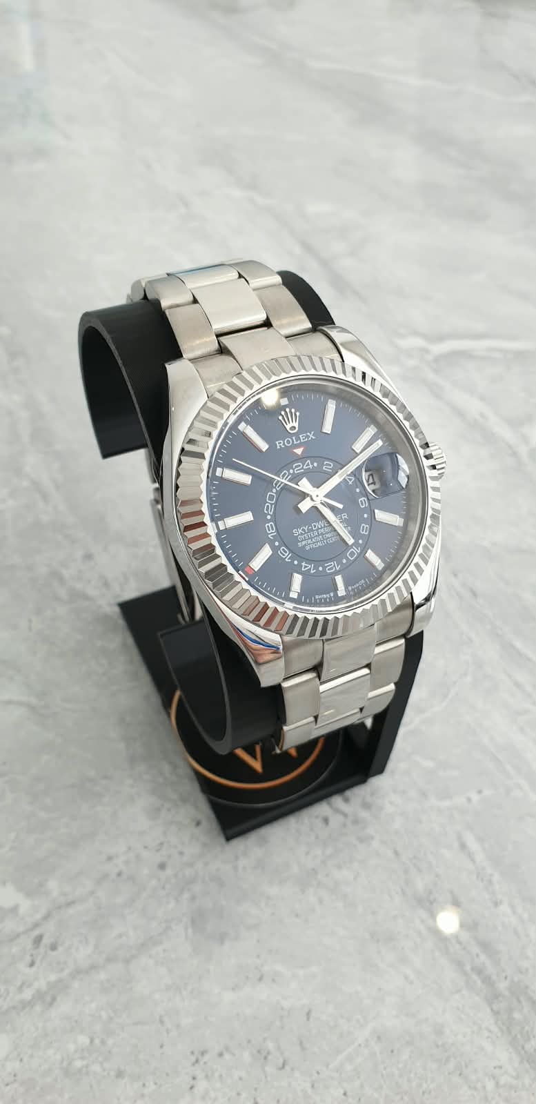 Rolex Sky-Dweller, Automatic, Blue Dial, Fluted Bezel, Steel Case (41mm)