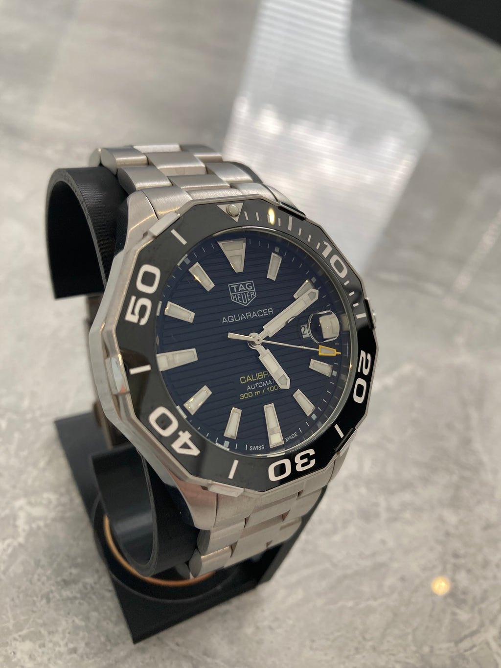 TAG Heuer Aquaracer, Automatic, Black Dial, Steel Bezel, Steel Case (43mm)