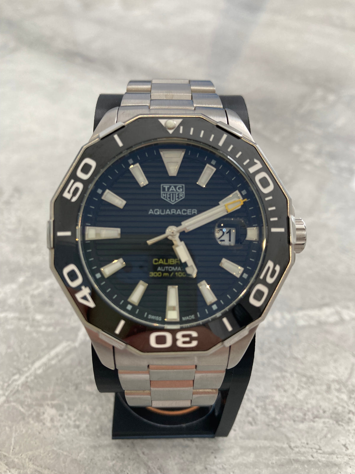 TAG Heuer Aquaracer, Automatic, Black Dial, Steel Bezel, Steel Case (43mm)