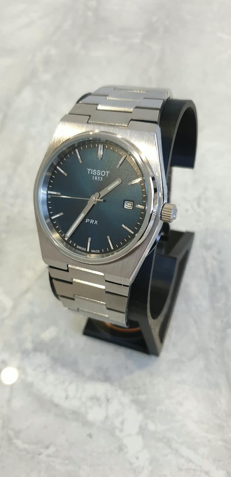 Tissot PRX, Quartz, Blue Dial, Stainless Steel Case & Bracelet (40mm)