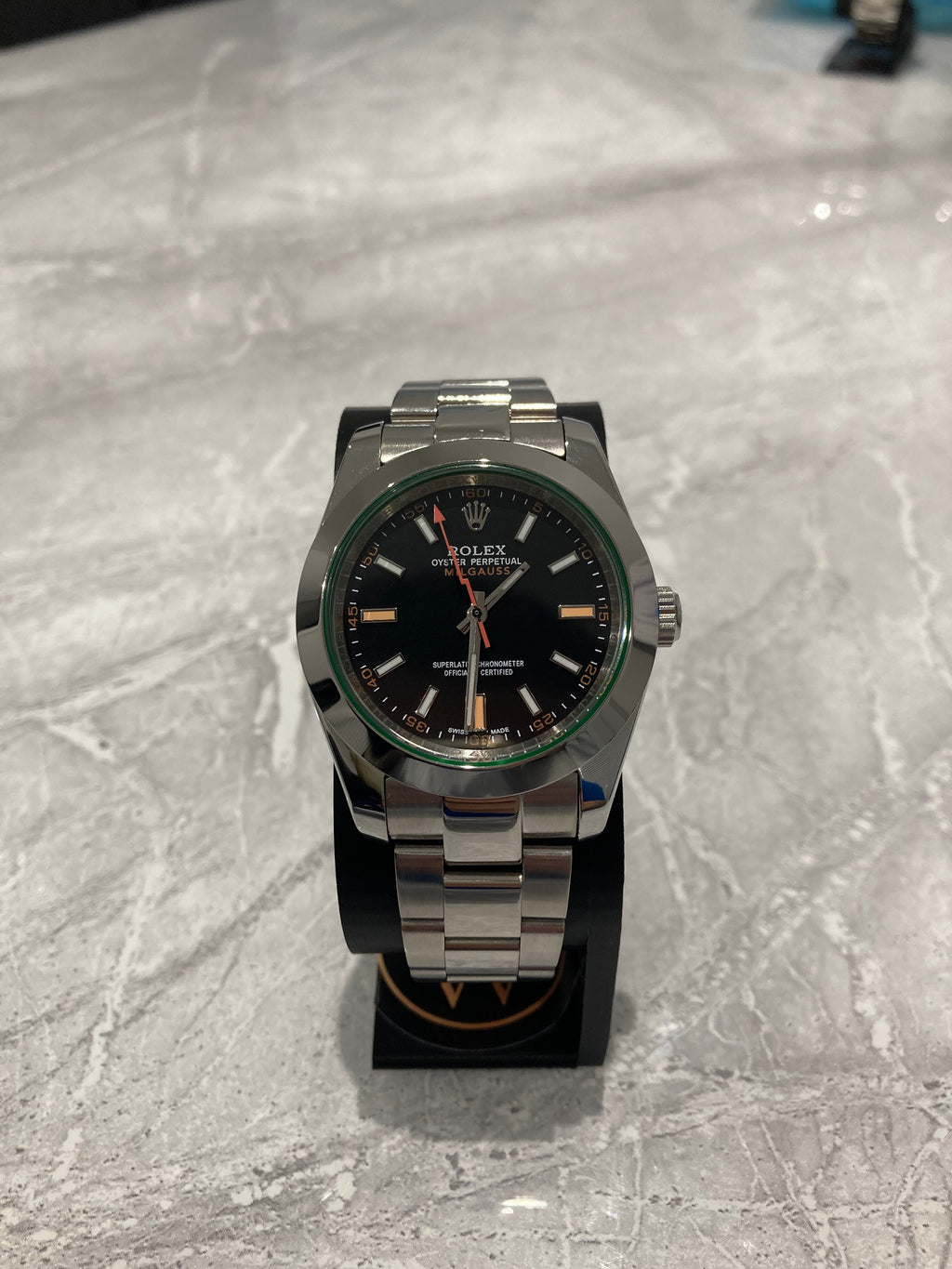 Rolex Milgauss, Automatic, Black Dial, Smooth Bezel, Steel Case (41mm)