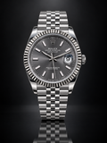 Rolex Datejust, Automatic, Grey Dial, Fluted Bezel, Steel Case (41mm)