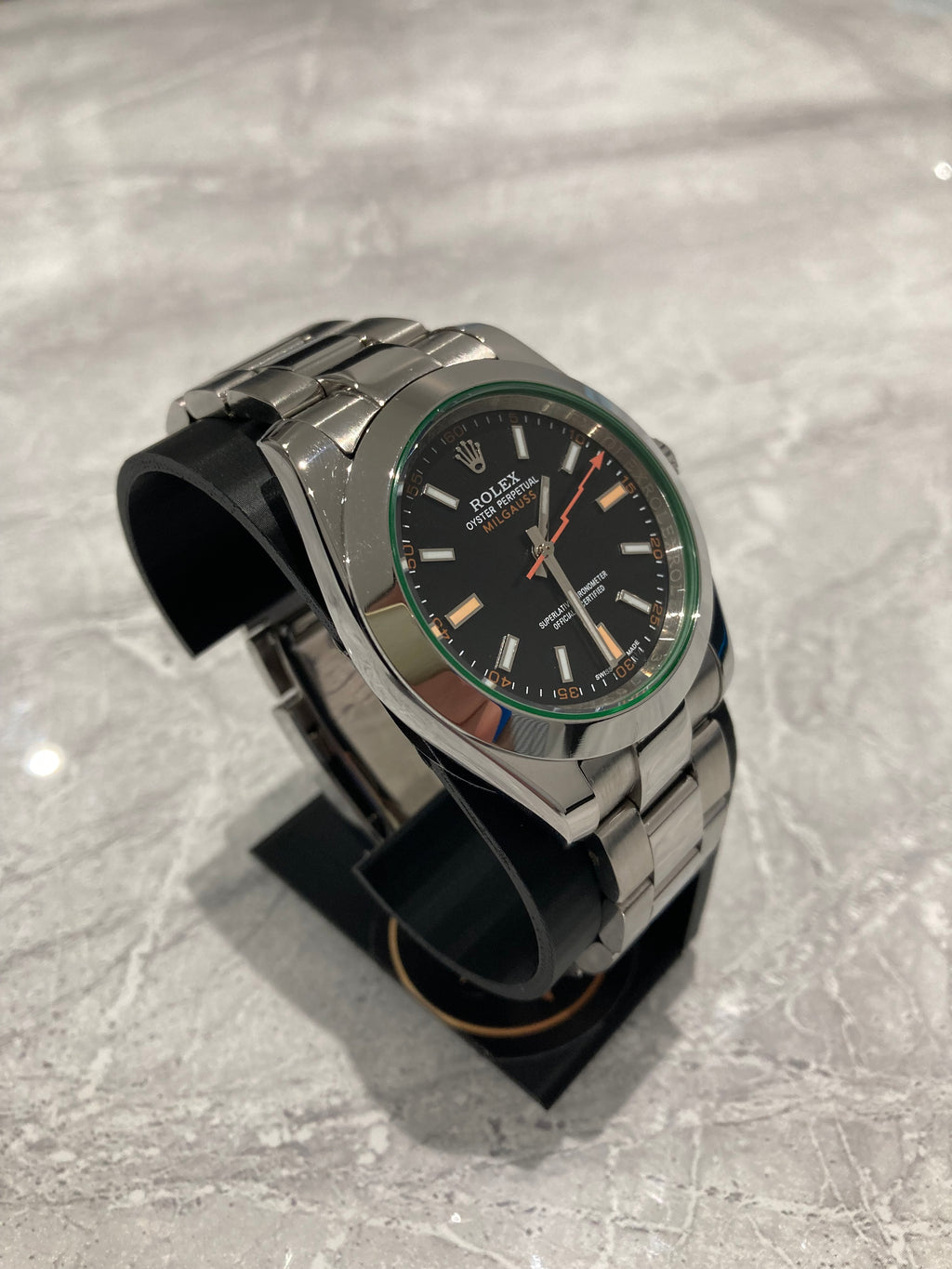 Rolex Milgauss, Automatic, Black Dial, Smooth Bezel, Steel Case (41mm)