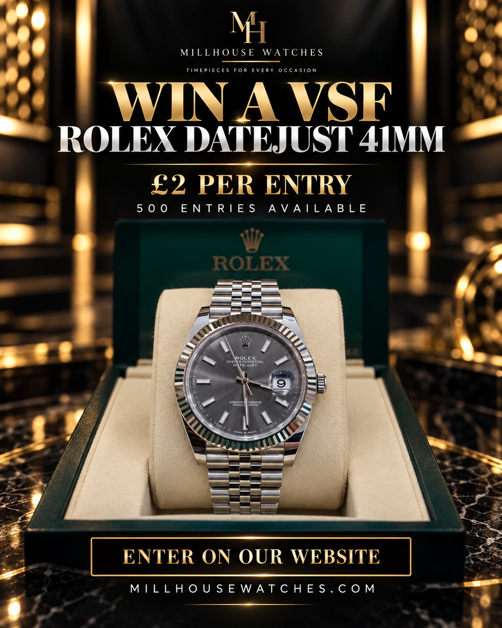 WIN a Brand New Rolex Datejust 41 | 126334