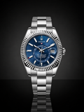 Rolex Sky-Dweller, Automatic, Blue Dial, Fluted Bezel, Steel Case (41mm)