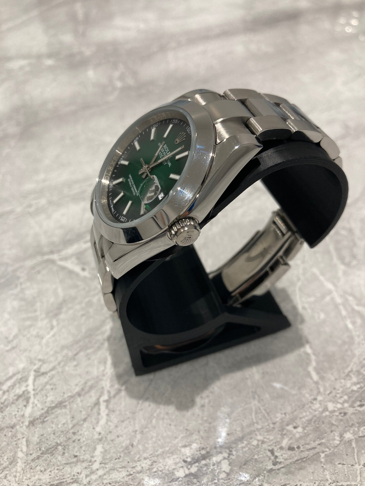 Rolex Datejust, Automatic, Ombré Green Dial, Smooth Bezel, Steel Case (41mm)