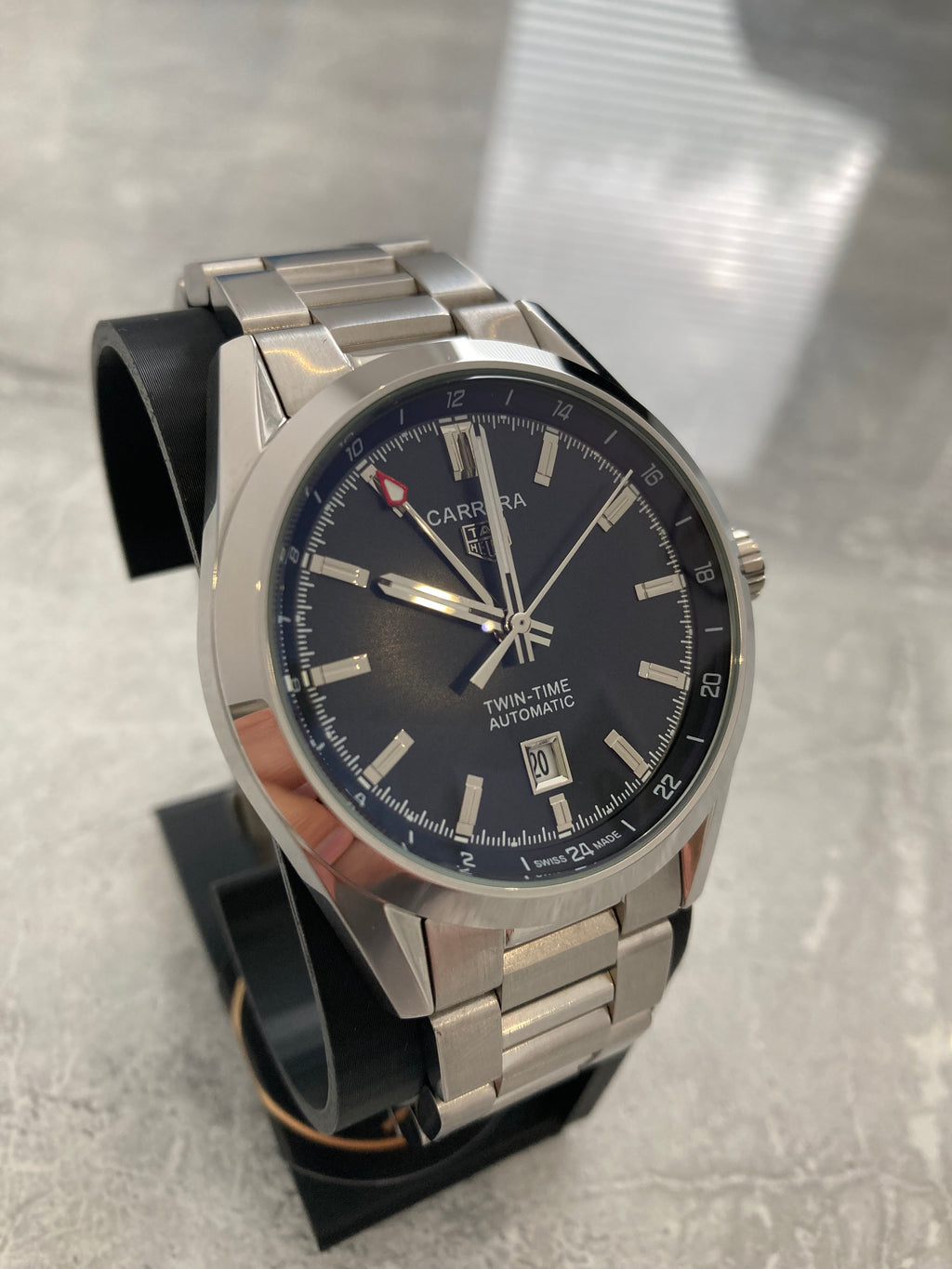 TAG Heuer Carrera Twin-Time, Automatic, Blue Dial, GMT Display, Steel Case (41mm)