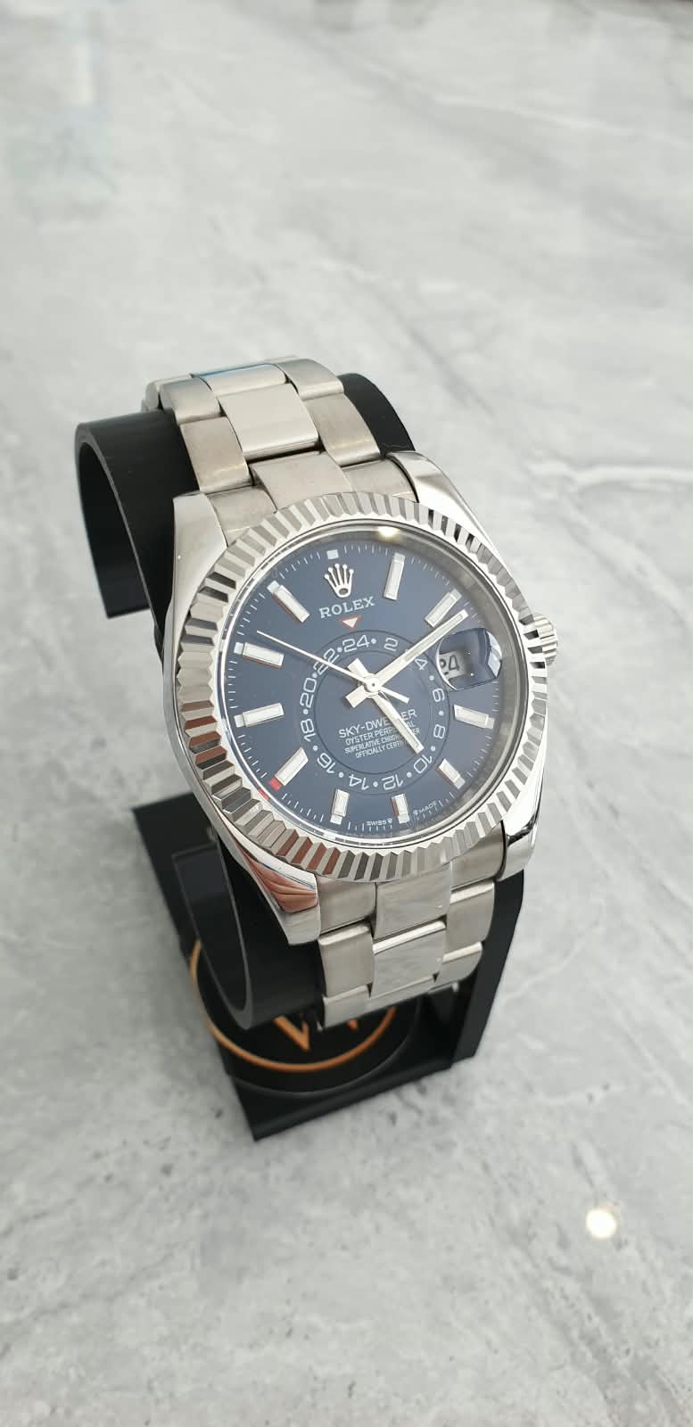 Rolex Sky-Dweller, Automatic, Blue Dial, Fluted Bezel, Steel Case (41mm)