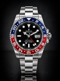 Rolex GMT-Master II, Automatic, Black Dial, Pepsi-Style Bezel, Steel Case (41mm)