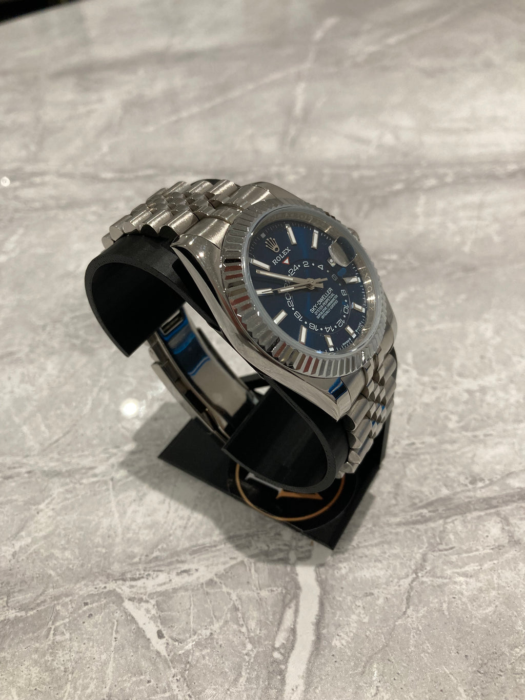 Rolex Sky-Dweller, Automatic, Blue Dial, Fluted Bezel, Steel Case (41mm)