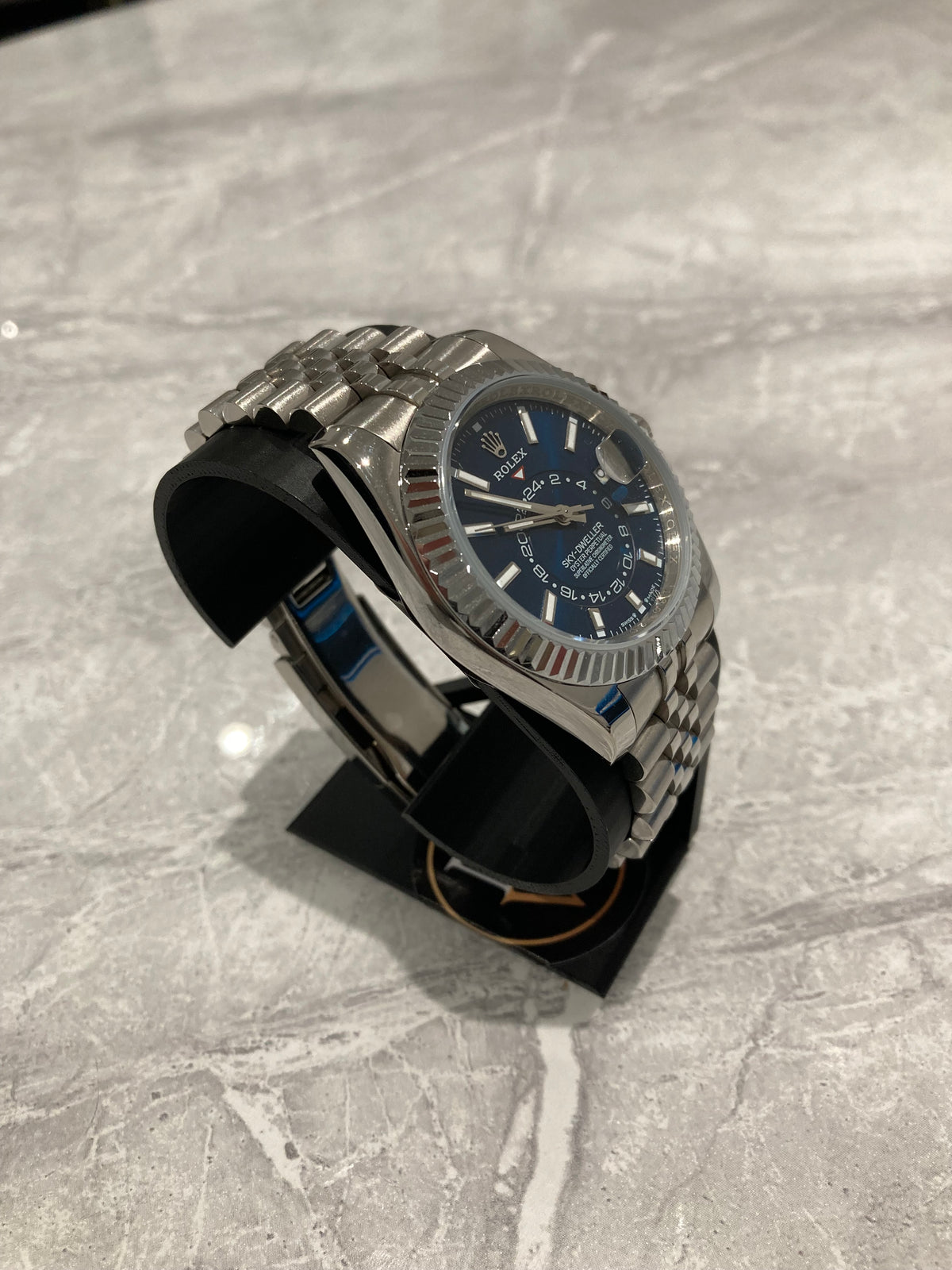 Rolex Sky-Dweller, Automatic, Blue Dial, Fluted Bezel, Steel Case (41mm)
