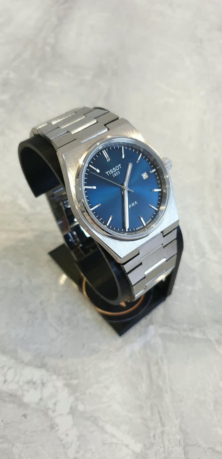 Tissot PRX, Quartz, Blue Dial, Stainless Steel Case & Bracelet (40mm)