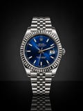 Rolex Datejust, Automatic, Blue Dial, Fluted Bezel, Steel Case (41mm)